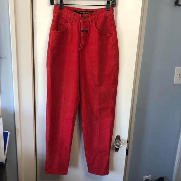 Vintage Marithe Francois Girbaud High Waisted Red Denim - Picture 2 of 10